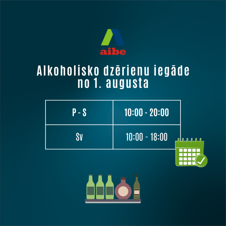 No 1. augusta alkohola tirdzniecības ierobežojumi!